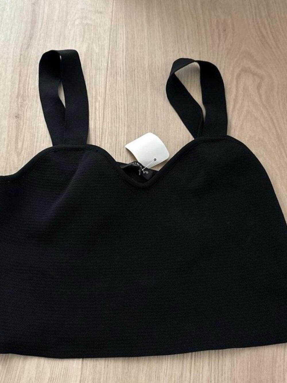 Women's Black Crop-top
